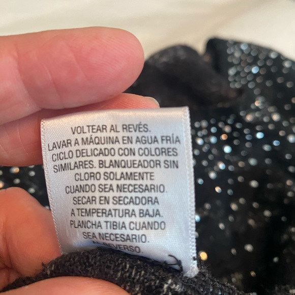 Style and company, black appliqué, studded, lace tunic, medium - Picture 5 of 10